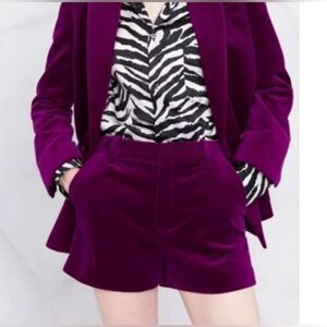 Zadig & Voltaire Velvet shorts fushia punk size 40